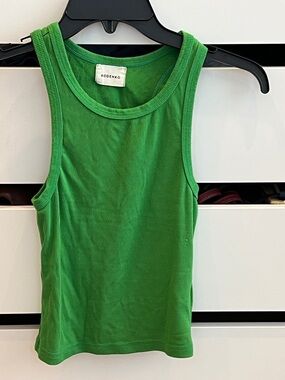 Kodenko Green Ribbed Tank Top - Women's Sleeveless Tee